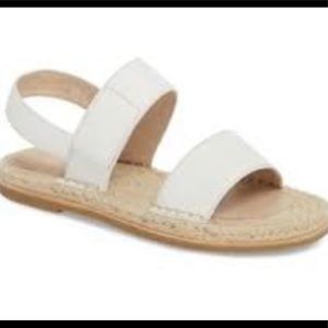 Eileen Fisher Max white leather sandals